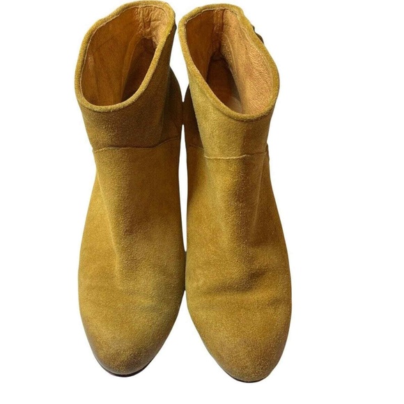 Maje Suede Tan Fringe Western Ankle Bootie Size 38 / 7.5 - Picture 3 of 12